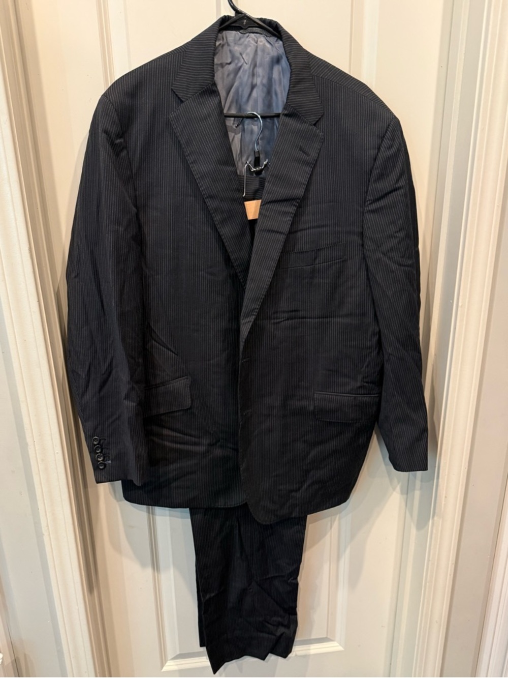 Tom James Pinstripe Two Piece Men’s Suit